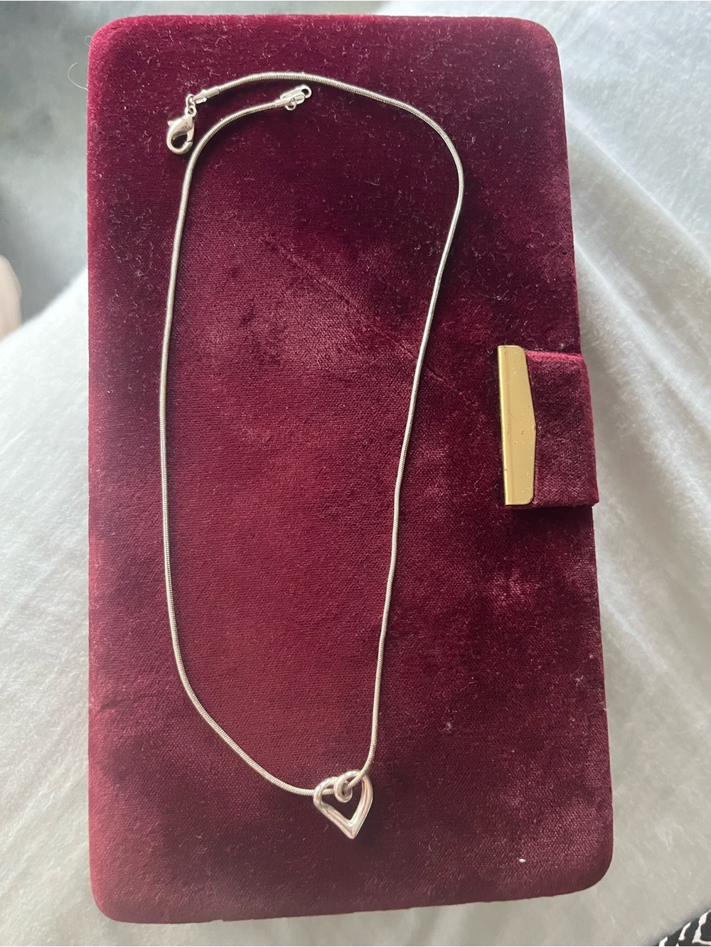 Sterling Silver Heart Pendant Necklace - perfect for layering